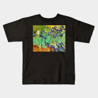 Vincent Van Gogh Purple Irises at St. Remy Kids T-Shirt